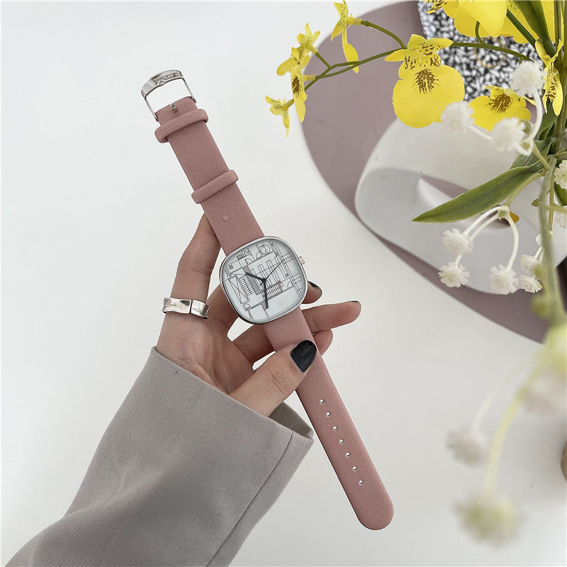 Leisure Milk Sugar Square Women's Watch