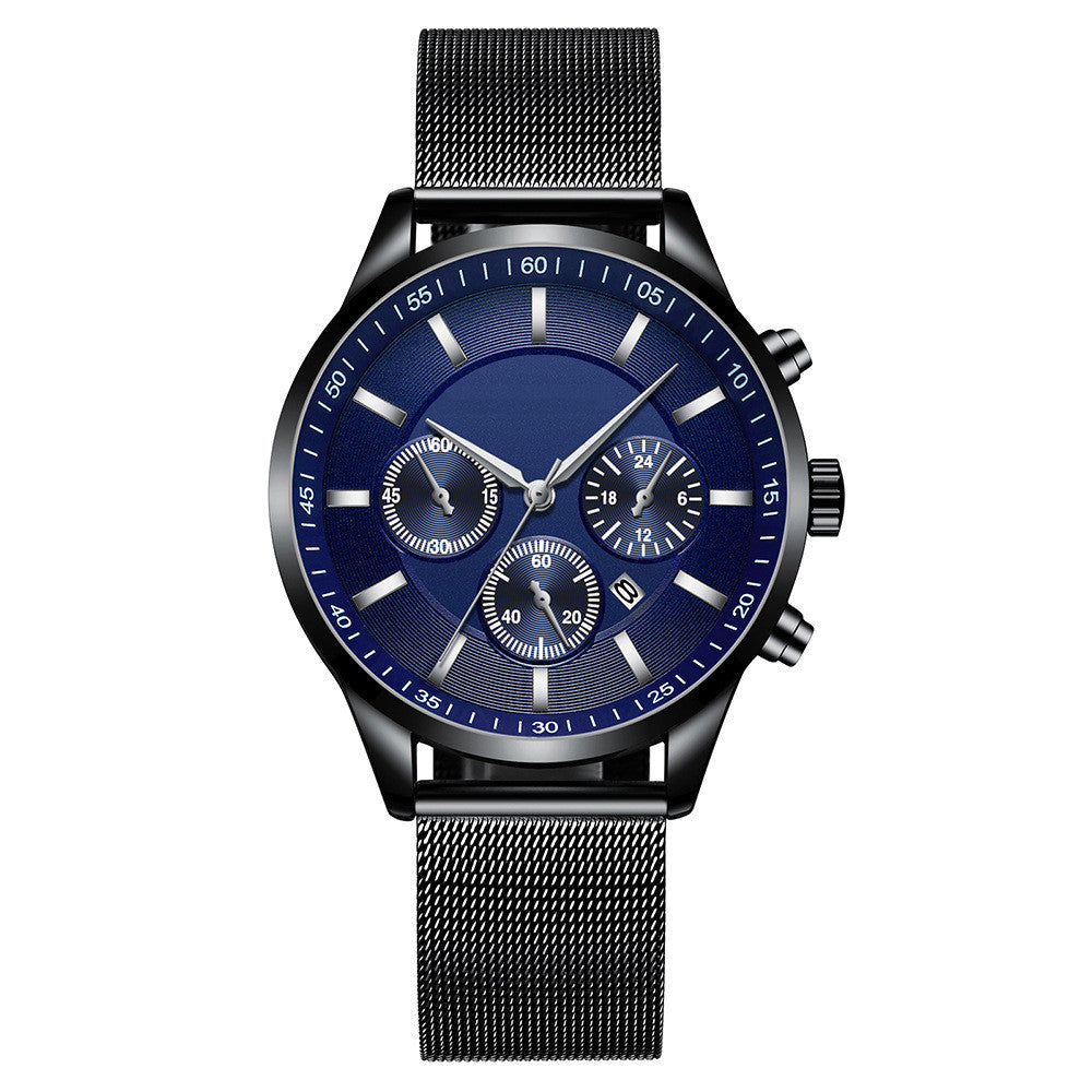 Mens Fashion Mesh Strap Waterproof Watch