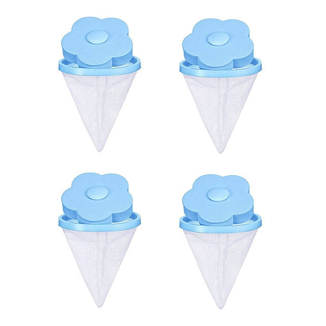 4Pcs/Set Reusable Laundry Hair Catcher