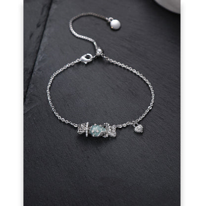 Women's Fashionable Wild Sea Blue Dripping Candy Bracelet