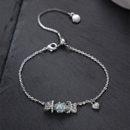 Women's Fashionable Wild Sea Blue Dripping Candy Bracelet