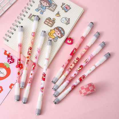 Cute Cartoon Luminous Rotating Gel Pen