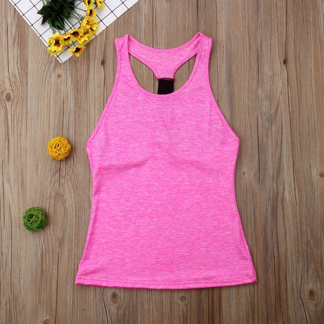 Casual Sleeveless Women  Yoga Shirts